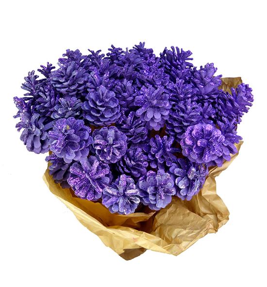 Piña lila purpurina x50 - PINLILPUR