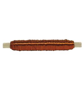 Bobina alambre con soporte madera naranja - BC-12370095