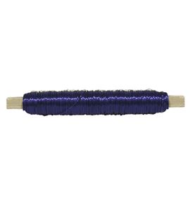 Bobina alambre con soporte madera azul - BC-12370115