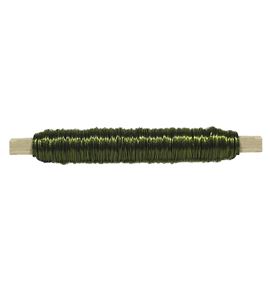 Bobina alambre con soporte madera verde oliva - BC-12370165
