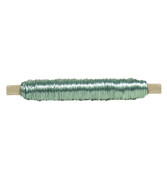 Bobina alambre con soporte madera azul hielo - BC-12370355