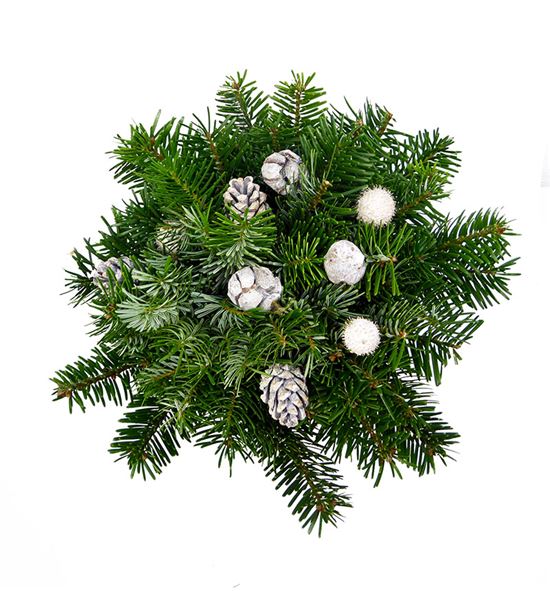 Boeket kerst gedecorred blanco 28 - BOEKERGEDBLA