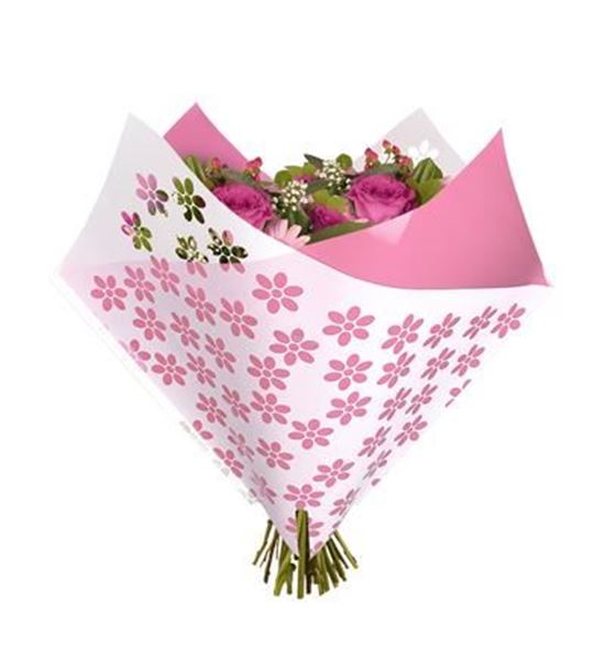 Oblique clear flower rosa 35*35cm (25unid) - OBLCLEFLOROS35