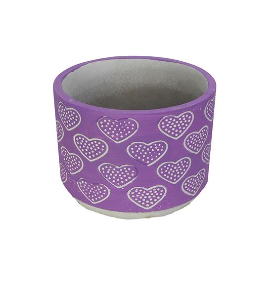 Maceta corazon lila 10cm ø11cm - MACCORLIL1110