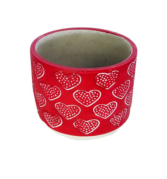 Maceta corazon rojo 10cm ø11cm - MACCORROJ1110