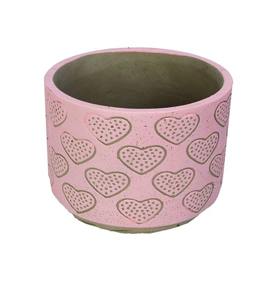 Maceta corazon rosa 10cm ø11cm - MACCORROS1110