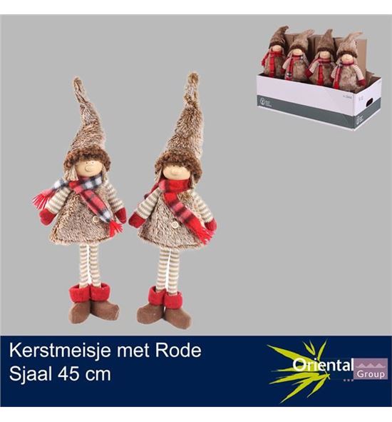 Niña navideña con rojo 45cm - NINNACROJ45