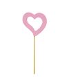 Pick corazon rosa abierto 7cm *50cm - PICCORROSABI