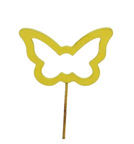 Pick mariposa amarillo 15cm - PICMARAMA15