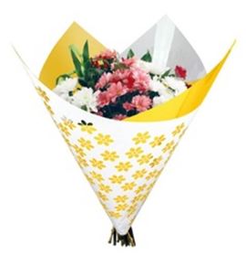 Oblique clear flower amarilla 80*90cm (25unid) - OBLCLEFLOAMA35