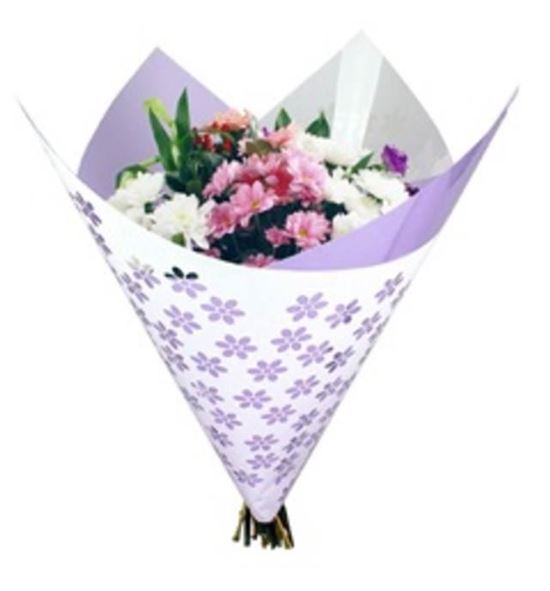 Oblique clear flower lila 80*90cm (25unid) - OBLCLEFLOLIL35
