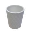 Maceta blanca blanca rombos 9cm ø7cm - MACBLAROM