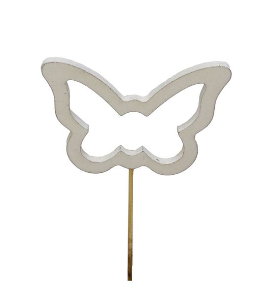 Pick mariposa blanca 15cm - MARBLA719