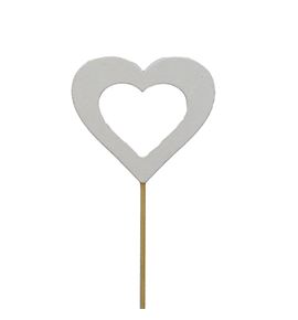 Pick corazon blanco abierto 7cm *50cm - PICCORBLAABI