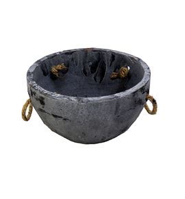 Maceta cuenco gris 9cm ø15cm - MACCUE159