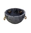 Maceta cuenco gris 9cm ø15cm - MACCUE159