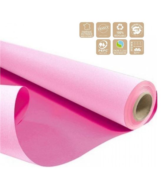 Rollo papel rosa/fucsia 80cm 40m - ROLPAPROSF8040