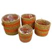 Cesta yute rayas naranjas ø18.5xh18 x4 - CESYUTRAYNAR