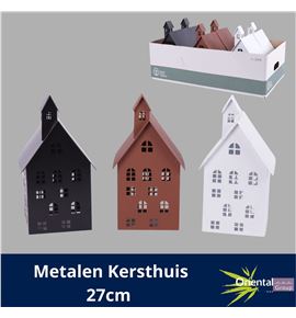 Casa navidad de metal 27cm x6 - CASNAVMET627