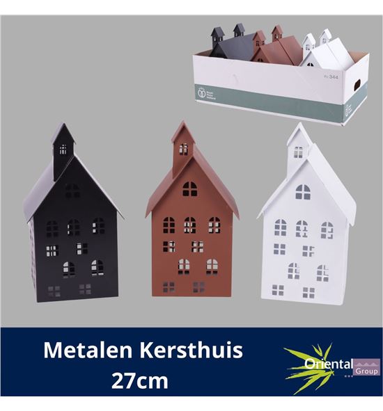 Casa navidad de metal 27cm x6 - CASNAVMET627