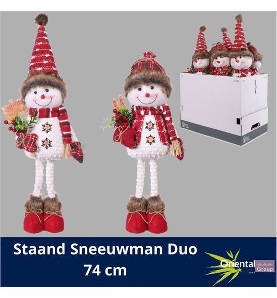Muñeco de nieve de pie 74cm x2 - MUNNIEPIE74