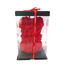 Oso rosas rojas 28cm - OSOROSROJ28