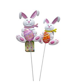 Pick conejo pascua metal 50cm - PICCONPASMET