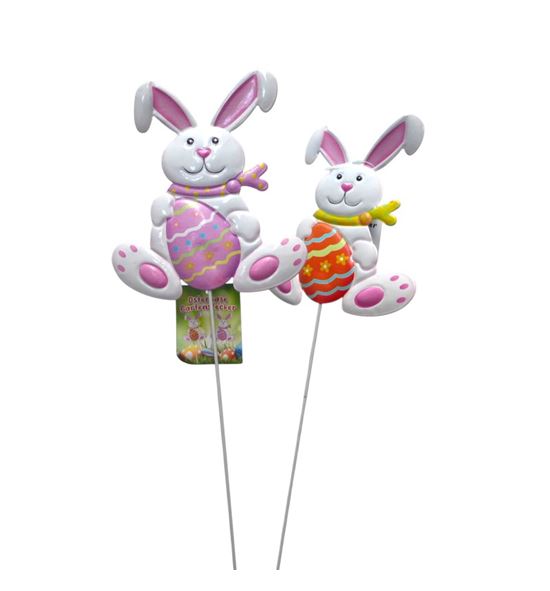 Pick conejo pascua metal 50cm - PICCONPASMET